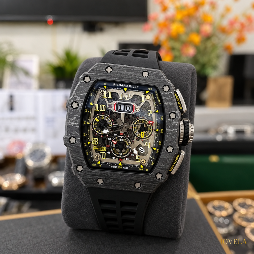 Richard Mille RM11-03 Carbon TPT stand gris 3/4