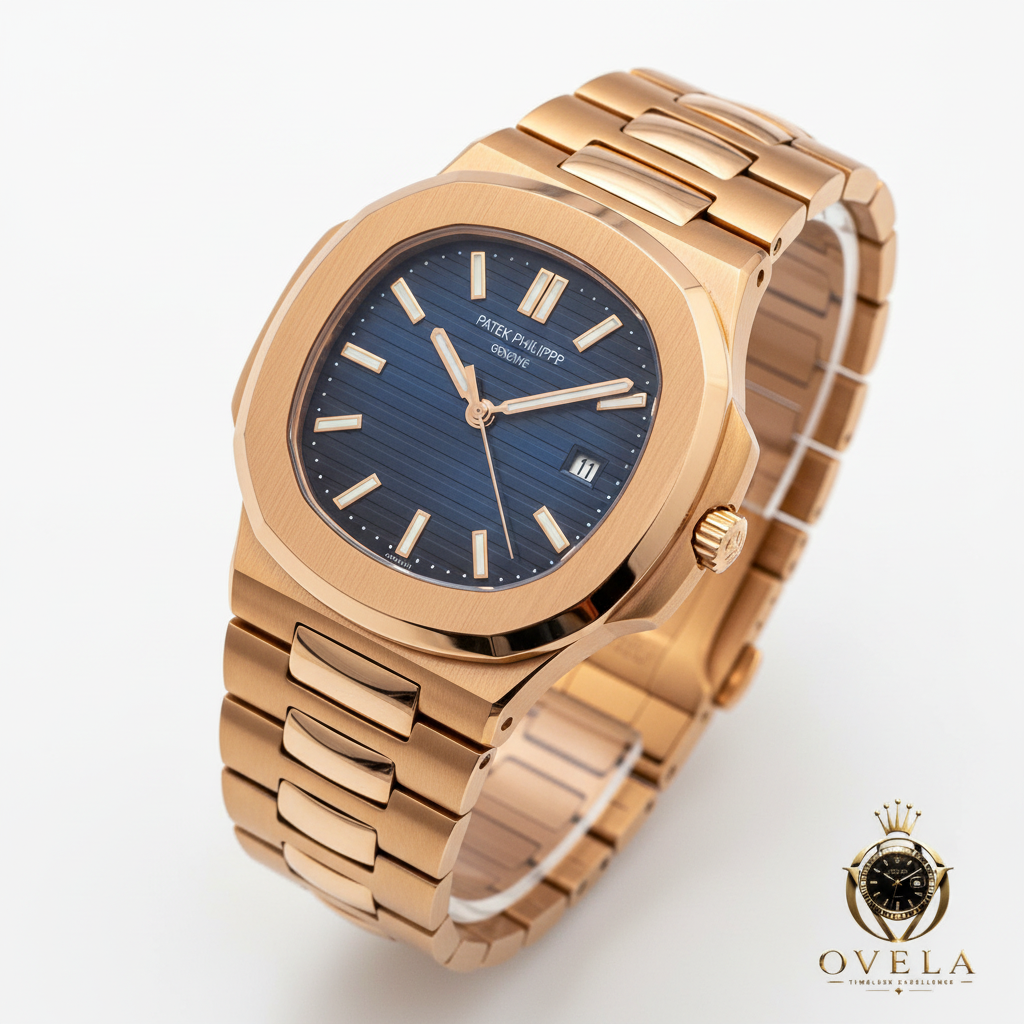 Patek Philippe Nautilus Or Rose - Détail bracelet or rose