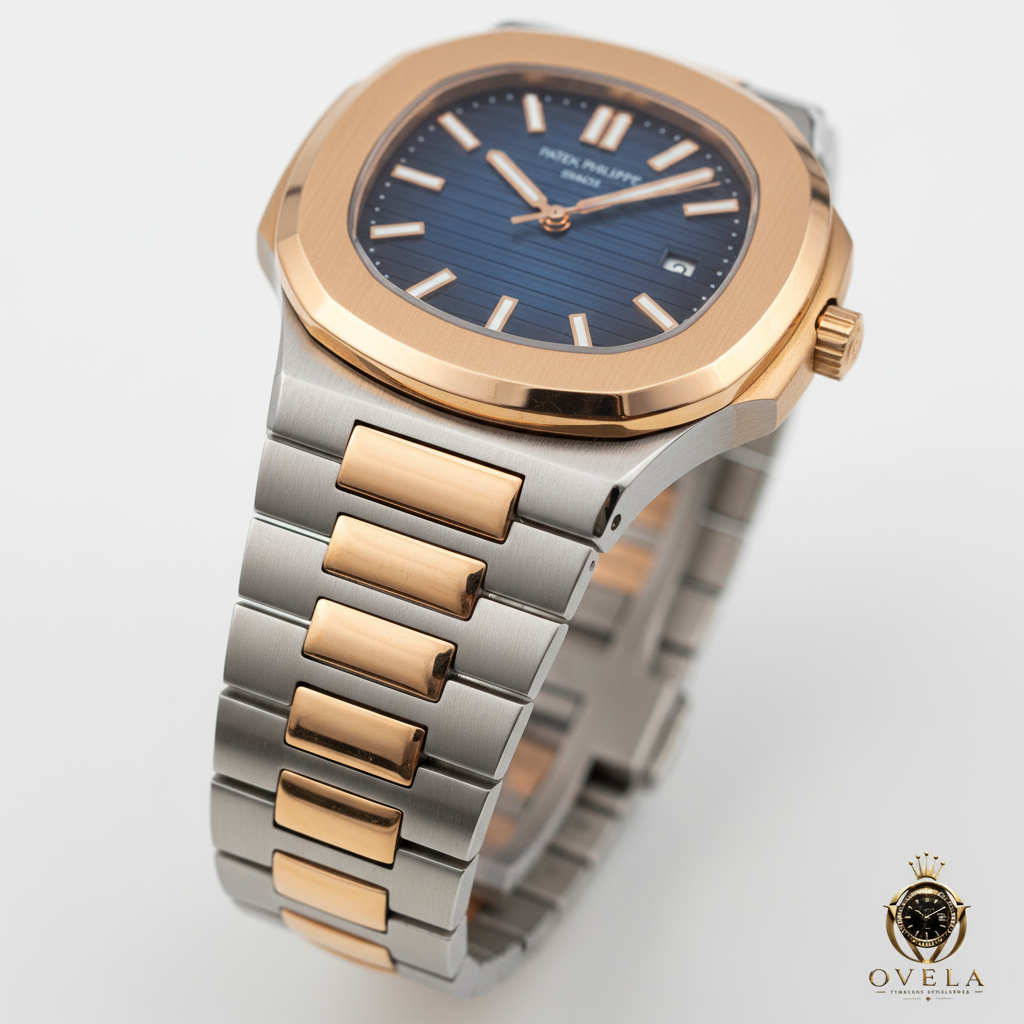 Patek Philippe Nautilus Bicolore - Détail bracelet bicolore