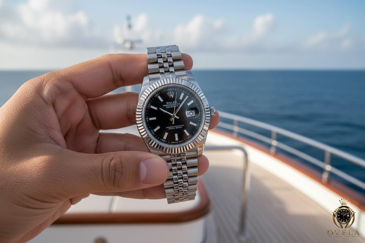 Rolex Datejust Acier – Cadran Noir Bracelet Jubilee