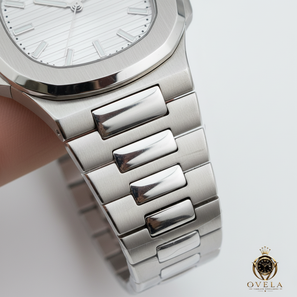 Patek Philippe Nautilus Acier - Vue profil latéral