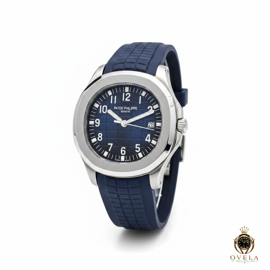 Patek Philippe Aquanaut Acier Bleu - Photo de couverture fond blanc