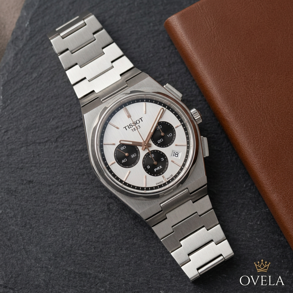 Montre sur ardoise avec logo OVELA