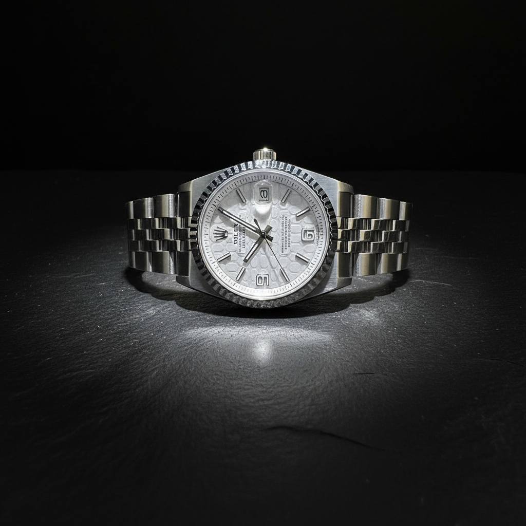 Montre sur ardoise noire