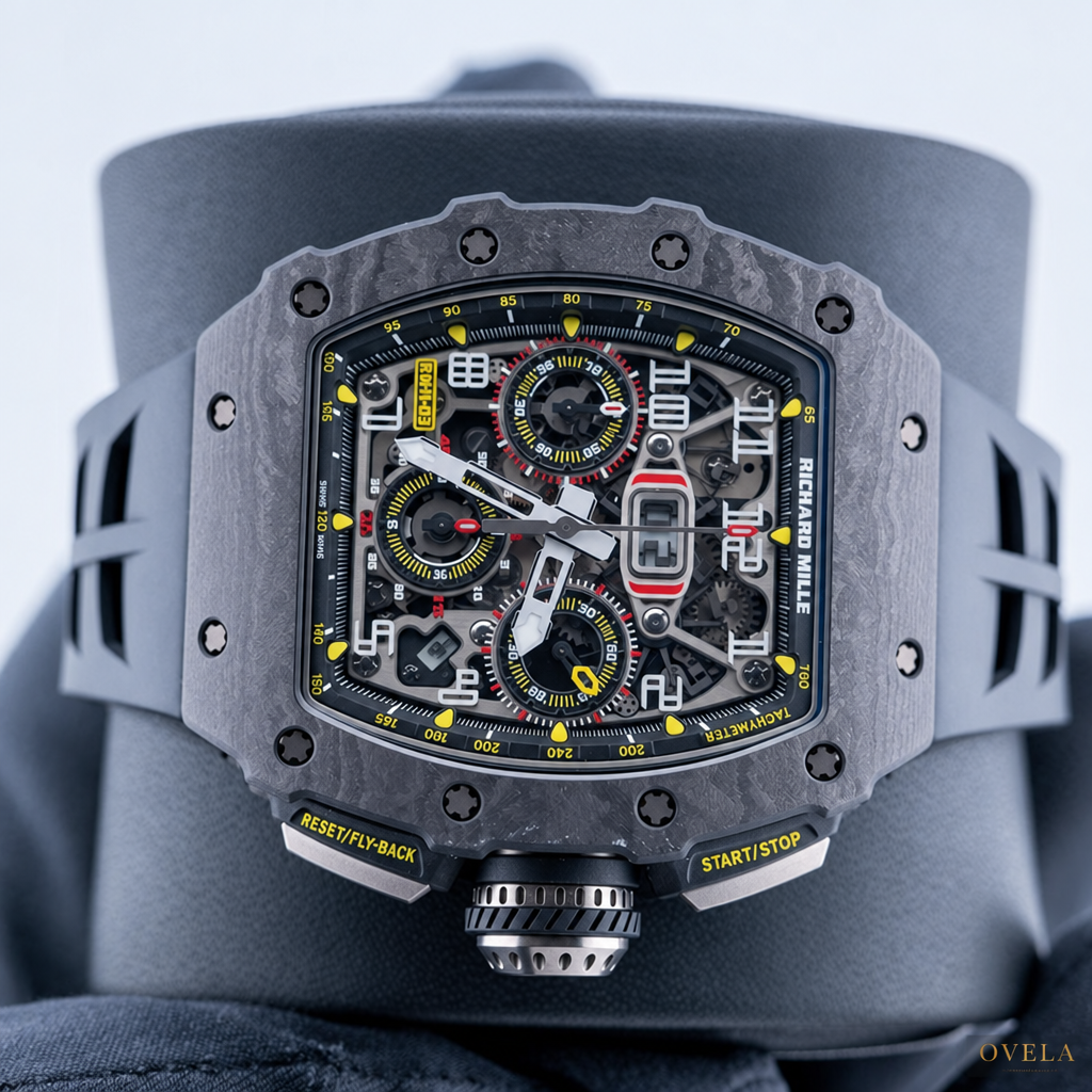 Richard Mille RM11-03 Carbon TPT stand gris face