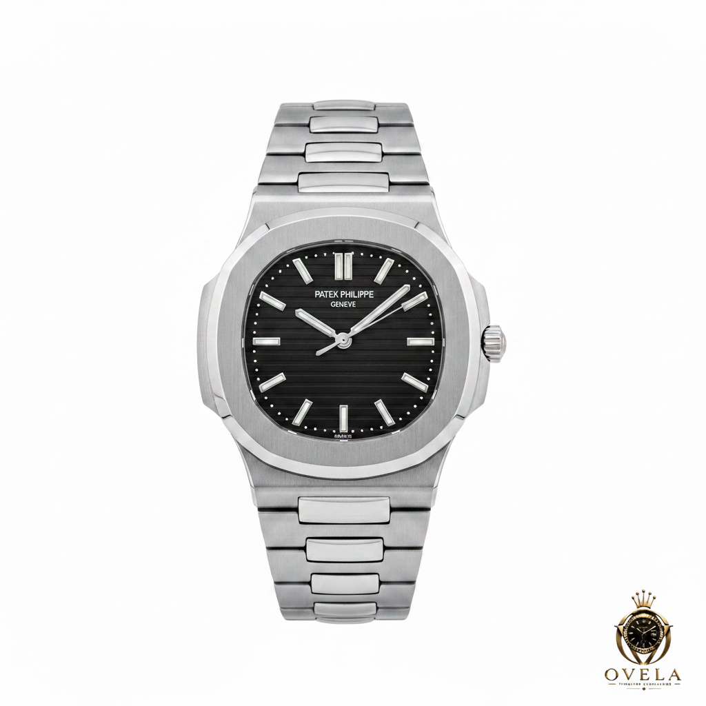 Patek Philippe Nautilus Acier Noir - Cover avec logo OVELA correct