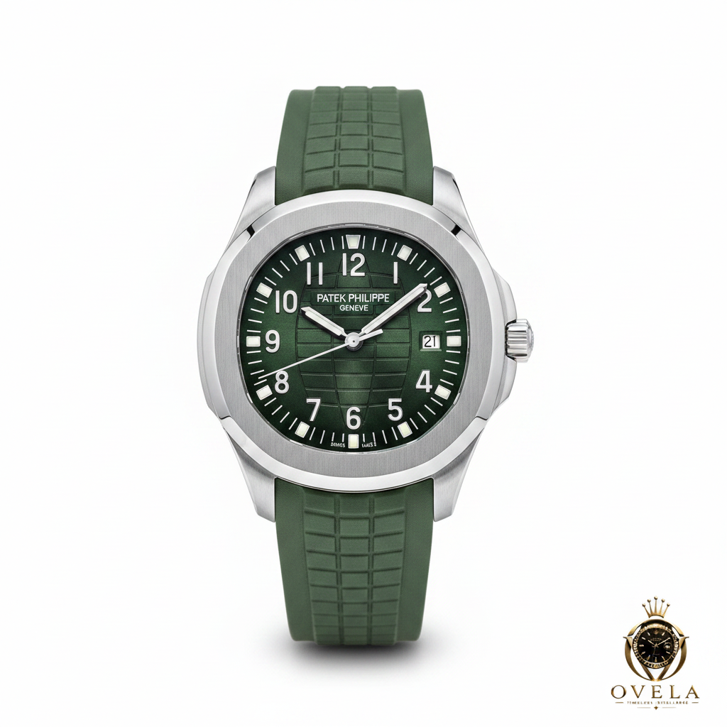 Patek Philippe Aquanaut Acier Vert - Photo de couverture fond blanc