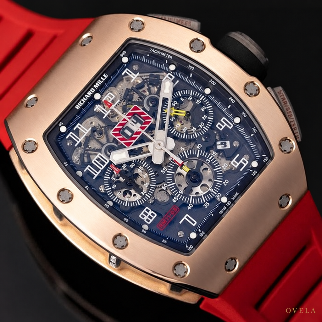 Richard Mille RM11-03 Or Rose fond noir