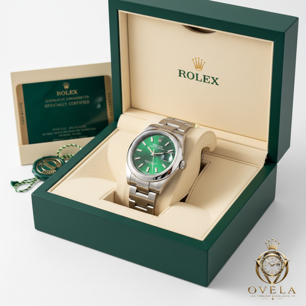 Rolex Oyster Perpetual Vert - Boîte documents avec logo OVELA
