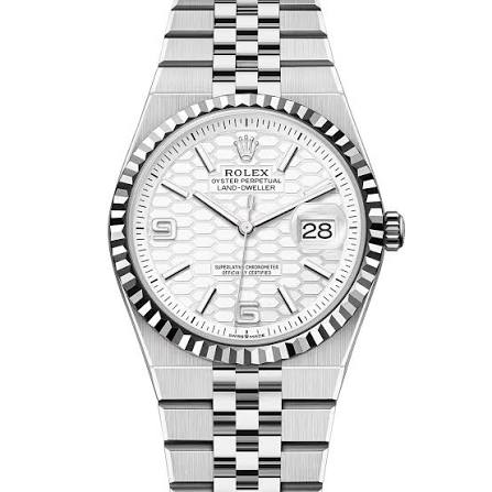 Rolex Land-Dweller，Oyster, 36 mm, Oystersteel WHITE GOLD