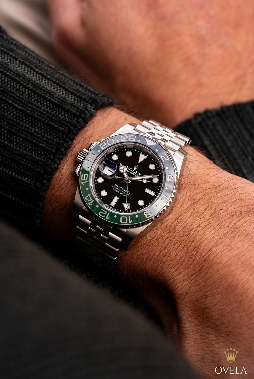 Montre au poignet avec logo OVELA