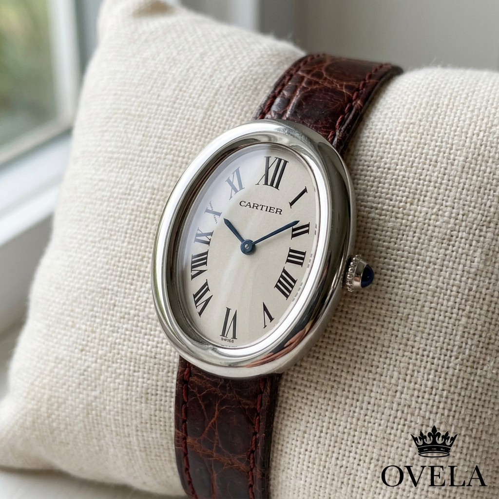 Montre sur coussin en lin