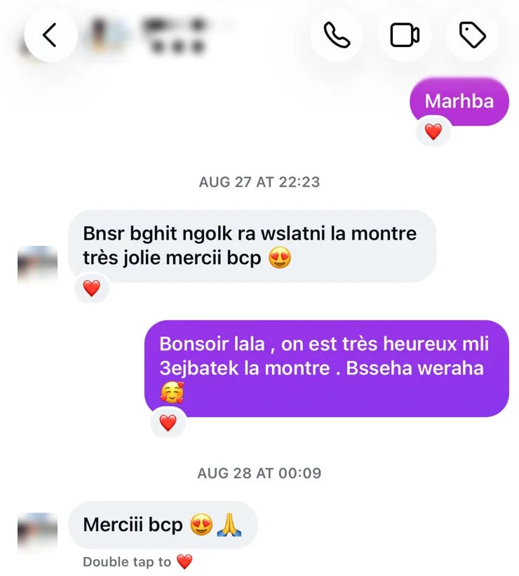 Avis client Instagram