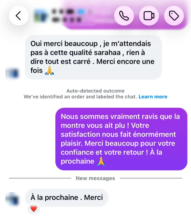Avis client Instagram