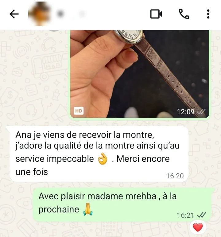 Avis client WhatsApp