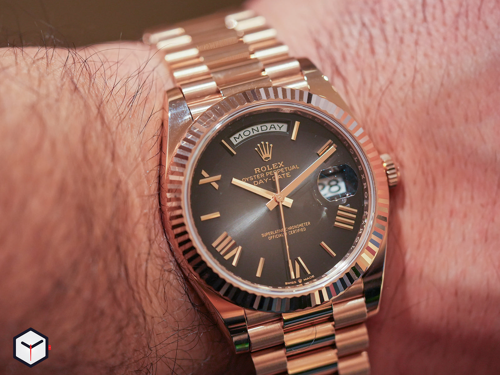Rolex Day-Date – Rose Gold – Slate Ombre Dial