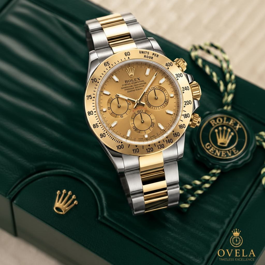 Rolex Daytona Bicolore Champagne face + OVELA