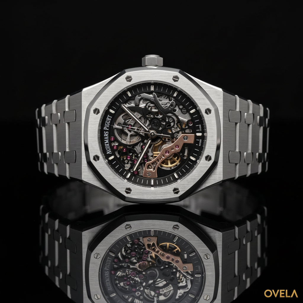 Royal Oak Squelette fond noir OVELA