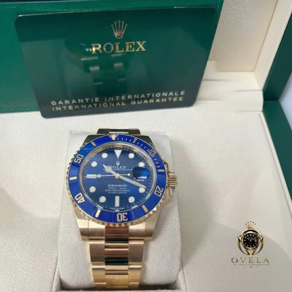 Submariner Or/Bleu - Boîte face + OVELA